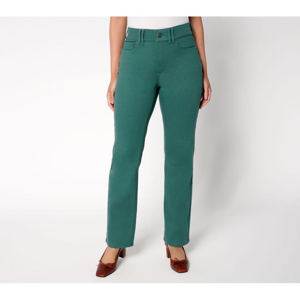SUNNYLiFE Women's Pants Sz 2 Marilyn Straight Leg Jean Cool Embrace Green